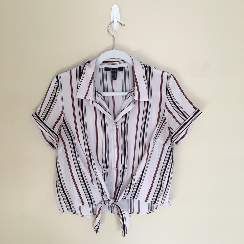 Button Up Crop Top